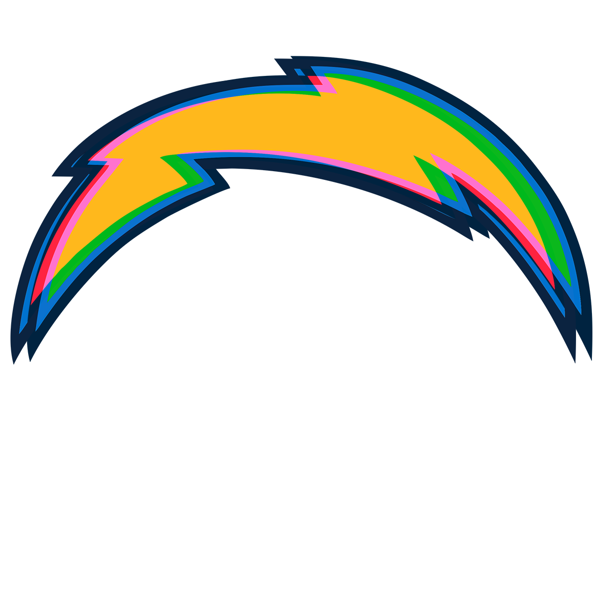 Phantom Los Angeles Chargers logo decal supplier